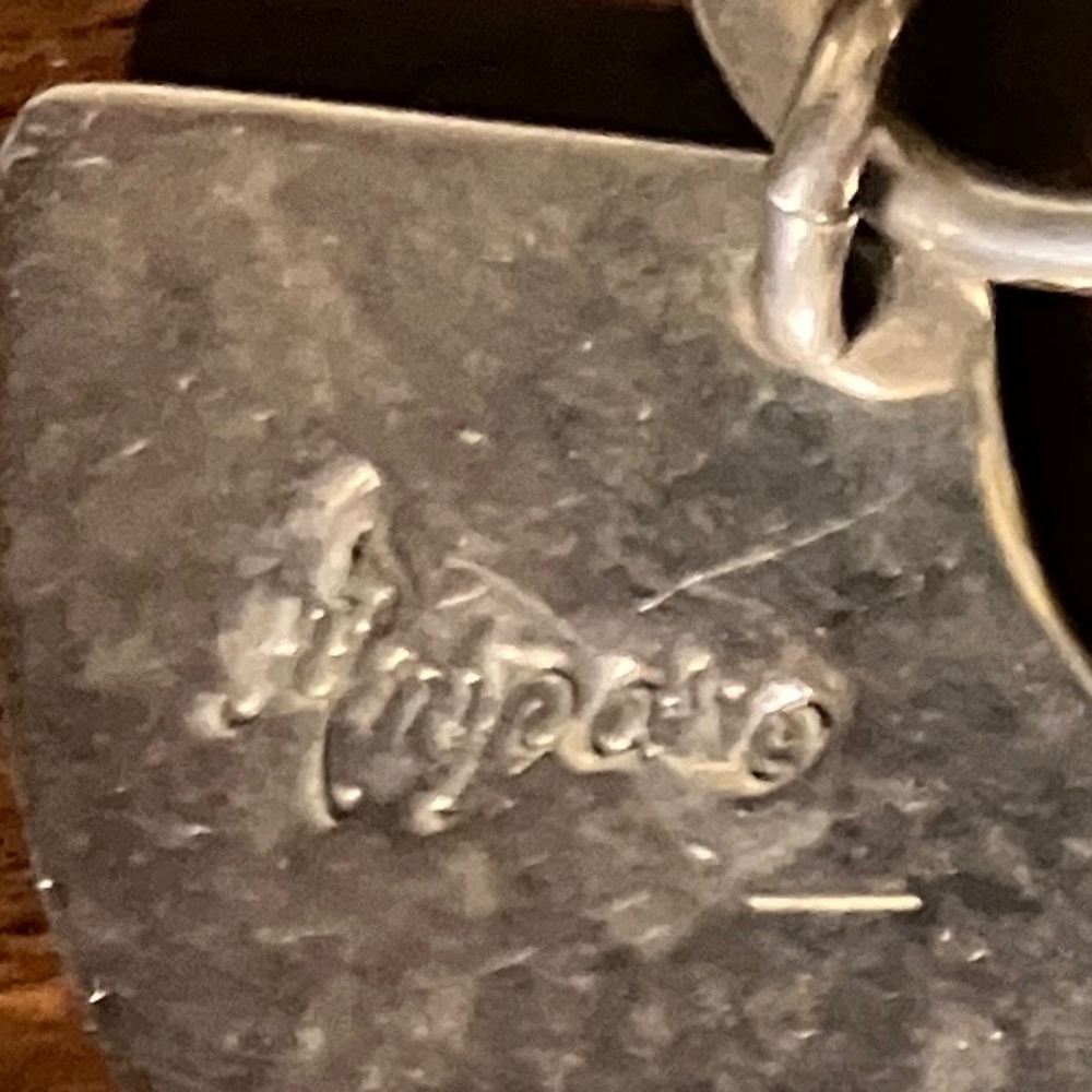Vintage Amparo Sterling Silver 925, Taxco Mexico, French Bold, Hammered Dangle View 4